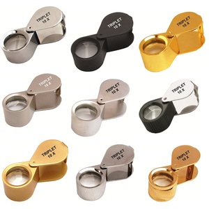 Lupa de Joyero Profesional de Diamantes, 21 mm, Cuerpo Completamente de Aluminio, Acabado con Revestimiento Negro, Triplete 10X, Lupa de Bolsillo Plegable Tipo Lance - Product Image 6
