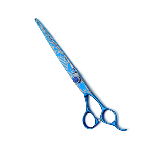 Venta al por mayor de tijeras rectas para el cuidado de mascotas, tijeras para el cuidado del cabello con tornillo ajustable y reposapiés - Product Image 1