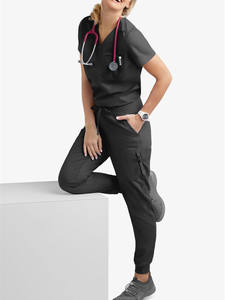 Estilo Scrubs Uniformes Venta caliente Simple para mujeres Uniformes de hospital Enfermera Scrubs Uniformes Conjuntos impermeables - Product Image 2