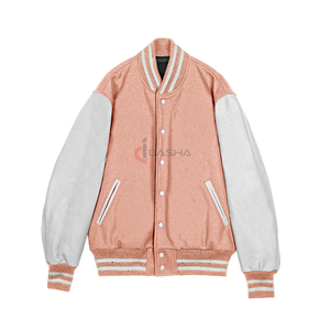 Blouson universitaire pour homme 2026, style High Street, avec broderie de logo personnalisée, en toile unie, pour adultes - Product Image 3