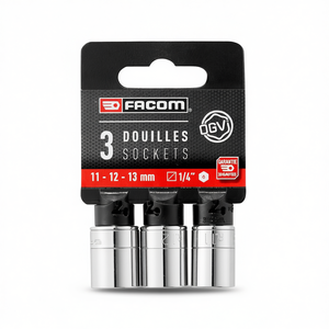 ชุดซ็อกเก็ตฟาคอม 1/4'' (3 ชิ้น) ผลิตภัณฑ์เม็ดมีดเกลียว - Product Image 2