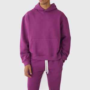 Survêtement Slim Fit en molleton de coton biologique pour hommes, ensemble de pantalons de sport et de sweat à capuche pour hommes, survêtements pour hommes - Product Image 4