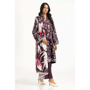 Traje Estampado Khaddar de 3 Piezas Estilo Casual IUSTKSD-1411 - Product Image 1