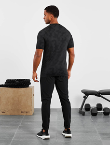 Camisetas personalizadas de algodón/poliéster Spandex para hombre, camiseta de entrenamiento deportivo, camiseta de gimnasio al por mayor, camisetas en blanco - Product Image 4