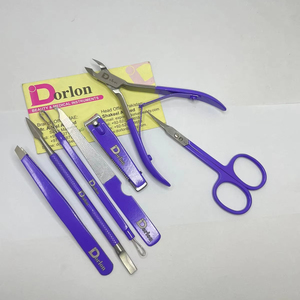 Herramientas de uñas recubiertas de Color profesional Logotipo personalizado Manicura de acero inoxidable Pinza de uñas Empujador de cutículas Tijera de uñas y cortaúñas - Product Image 5