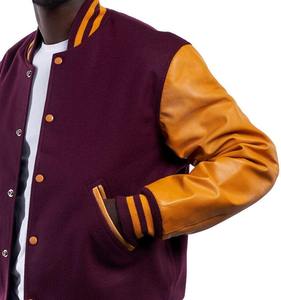 Nouvelle arrivée, veste universitaire d'hiver en molleton respirant, imperméable, tricotée sur mesure, style streetwear, varsity, bomber, letterman, baseball - Product Image 4