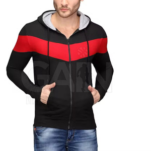 Sudadera con capucha personalizada con cremallera para hombre, ligera, cálida, cómoda y elegante, ropa informal para uso diario y suministro al por mayor - Product Image 1