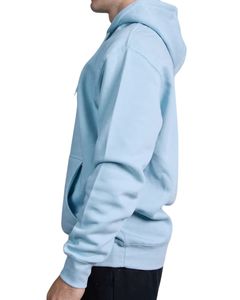 Sweat à capuche surdimensionné unisexe personnalisé bleu clair Pull en tissu éponge français-Sweat-shirt de couleur unie de qualité supérieure ODM OEM - Product Image 3