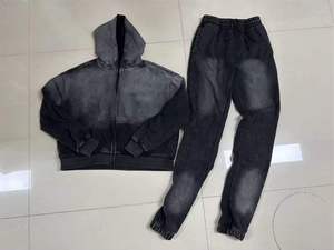Manufacturer High Quality Private Label Track Sweat Suit Blank Men Sweatsuit Jogger Set Jogging Suit Custom Logo Hoodie Tracksuit Set for Men - Product Image 5