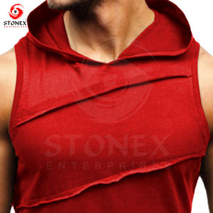 Gilet de musculation sans manches à capuche pour hommes Gilet de fitness à séchage rapide Sweat à capuche d'entraînement sportif respirant - Product Image 3