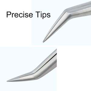 แหนบขนตาสแตนเลสนาโนปลายแหลมสำหรับการต่อขนตาฉลากตามสั่ง - Product Image 4