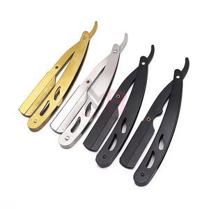 Customized Colors Low MOQ Custom Handle Barber Shaving Straight <b>Razors</b> <b>Single</b> <b>Blade</b> Top Trending Men Barber <b>Razors</b> - Product Image 2