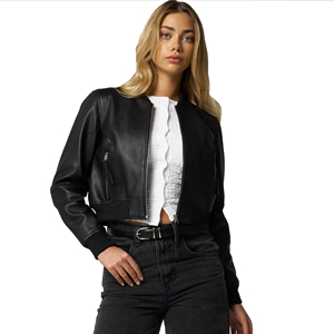 Veste de motard pour femme en cuir véritable imperméable et coupe-vent, fermeture éclair asymétrique, col rabattu, logo personnalisé OEM - Product Image 1