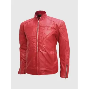 Smallville Superman <b>Red</b> Leather <b>Jacket</b> - Product Image 1