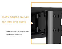Support TV universel pivotant à hauteur réglable en verre trempé et acier pour téléviseurs LCD de 32 à 55 pouces, meuble de salon, capacité de charge de 30 kg