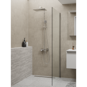 HERA Rainshower System with Single-lever <b>Shower</b> Mixer Set 8303 Chrome <b>Square</b> Rain <b>Shower</b> <b>Head</b> - Product Image 3