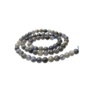 Collier en cristal naturel, perles d'iolite lisses, pierre rouge polie, bijoux, brin lâche, grossiste en pierres précieuses pour la guérison - Product Image 5