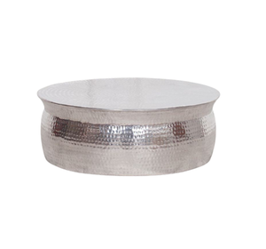 Hot Sale 2025 Center <b>Table</b> <b>Silver</b> Color Round Shape Attractive Design Modern Style Hammered <b>Coffee</b> <b>Table</b> for Hotel Decoration - Product Image 2