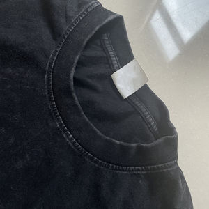 T-shirts pour hommes personnalisés délavés à l'acide 100% coton Jersey surdimensionné vierge vintage respirant pour grande taille Couleur noire - Product Image 6