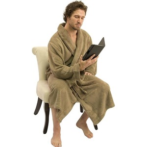 เสื้อคลุมอาบน้ำกำมะหยี่คอปกผ้าคลุมไหล่สุดหรูสำหรับฤดูหนาวเสื้อคลุมอาบน้ำสปาหรูหราสำหรับผู้ชายผู้หญิงสไตล์คู่รักเซ็กซี่ออกแบบโลโก้ได้ตามต้องการ - Product Image 2