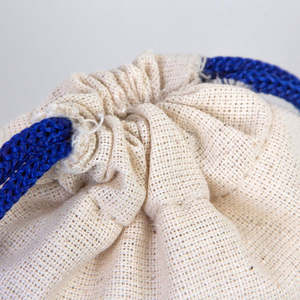 Dark Blue Cotton <b>Drawstring</b> <b>Pouch</b> for Packaging 4 W X 5 H-Screen Printing with Custom Logo for Jewelry Food Gifts - Product Image 4