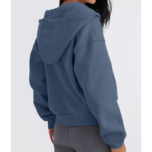 Sweats à capuche pour femmes Streetwear décontracté Chiffres d'épaule goutte Respirant Eco-friendly Hoodies Sweats à capuche tricotés pour les femmes - Product Image 2