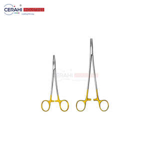 Instruments de suture chirurgicale manuelle en bois de Crile DeBakey Foster Gillies Olsen Hegar porte-aiguilles en tailles 11cm 15cm 16cm 20cm - Product Image 1