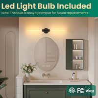 Lámpara de Pared Tubular Negra Moderna de Lujo de Alta Calidad, Luz LED, Cuerpo de Vidrio con Poste Largo Personalizado, Lámpara de Pared para Dormitorio de Villa