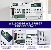 Carte de commande de machine à laver W11608056 W11578827 compatible avec les modèles Whirlpool Crosley WTW4950HW3 WTW4955HW3 WTW4957PW0