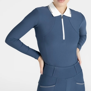 Camisa ecuestre de alta calidad que absorbe la humedad, ajuste femenino, ropa personalizada, venta al por mayor, camisetas para montar a caballo - Product Image 1