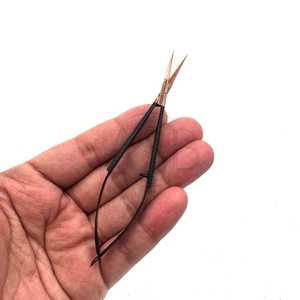 Ciseaux à cuticules en acier inoxydable noir et or rose, ciseaux multifonctionnels droits pour sourcils, manucure, ciseaux à ressort avec pointe de lame tranchante - Product Image 6