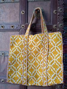 Durable <b>Tote</b> <b>Bag</b> Quilted Cotton Thickened Handheld Shoulder Strap Large Capacity Open Newest <b>Summer</b> Autumn Chains - Product Image 2