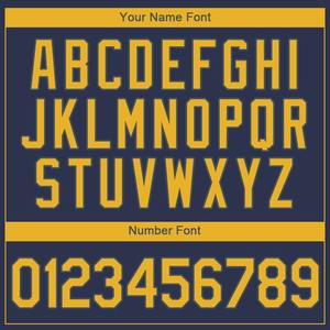 Camiseta de béisbol auténtica dorada azul marino personalizada - Product Image 6