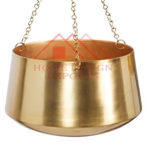 Maceta colgante para sala de estar, decoración superventas, macetas colgantes modernas, superventas, diseño tradicional, latón, Metal antiguo - Product Image 3