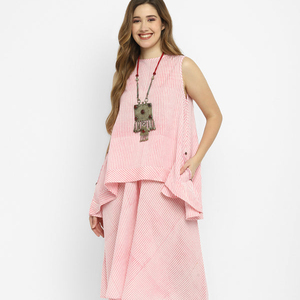 Robe imprimée en coton sans manches pour femmes, belle Collection pour vêtements de fête d'été - Product Image 1