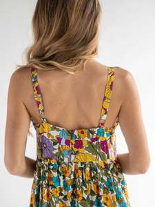 Attractive Bohemian Rayon Printed Maxi <b>Dress</b> <b>Long</b> Sleeves V- Neck Holiday Casual Midi Length <b>Dress</b> for Women - Product Image 6
