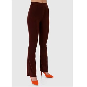 Pantalones ajustados rectos planos informales para mujer Cintura media Mezcla natural Ecológico Transpirable Cintura elástica Elección superior Primavera - Product Image 3