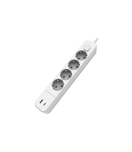 Multipresa bianca con cavo e interruttore, 4 prese + USB e USB-C (F-Bright 1001715) - Product Image 1