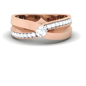 แหวนหมั้นเพชรธรรมชาติผ่านการรับรอง IGI สีทอง18K สุดหรู - Product Image 6
