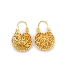 Best Selling 18K Gold Plated Handmade <b>Ethnic</b> Jewelry Trendy Wholesale Tribal Drop Earrings for Women New Arrival <b>Accessories</b> - Product Image 1