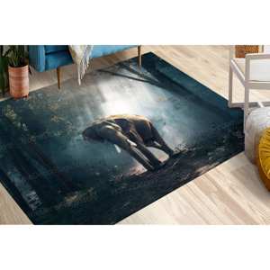 Majestic <b>Elephant</b> Design Printed Rug for Home Decor and Personalized <b>Gifts</b>,Chenille Rug - Product Image 2