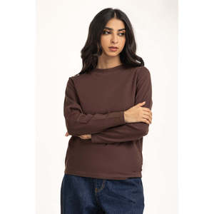 Top de Punto Ajustado para Mujer, Tejido Suave y Elástico, Transpirable, Ropa Casual Elegante de Manga Larga, OEM ODMWM-KTP-WS25-102 - Product Image 6