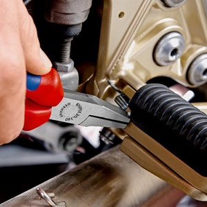 For KNIPEX Flat-Nose <b>Pliers</b> 160mm Overall Length Polished Head Black Anodized Plastic Coating - Product Image 3
