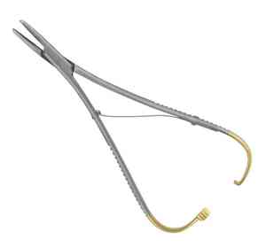 Portaagujas Mathieu TC de 140mm Instrumento quirúrgico Premium, agarre de precisión para sutura y procedimientos precisos - Product Image 1