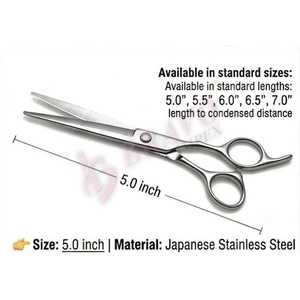 Ciseaux à cheveux de style japonais, ciseaux à cheveux avec manche fin et léger, design professionnel pour barbier et salon - Product Image 4