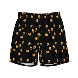 Shorts de bain pour hommes 130 GSM en polyester peau de pêche, imprimé floral tropical bleu et blanc, sublimation, logo personnalisé, vêtements de plage pour hommes - Product Image 4