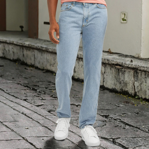 Venta Directa de Fábrica, Jeans Rectos Personalizables para Hombre, Corte Regular, Nuevo, Cintura Media, Talla Grande, Material Transpirable, Precio Bajo - Product Image 6