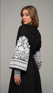 ผู้ผลิตเสื้อผ้าสตรีปี 2026 ชุดเดรสยาวสไตล์โบฮีเมียนสำหรับฤดูใบไม้ร่วง ชุดเดรสยาวลำลองปักลายปักลายดอกไม้ คอวี พิมพ์ลายดอกไม้ สไตล์ยูเครน - Product Image 6