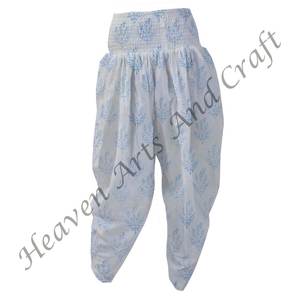 Pyjama d'été en coton imprimé à la main pour femmes, vêtements de nuit en coton doux, pantalon Patiala confortable pour la nuit, tenue quotidienne pour femmes - Product Image 3