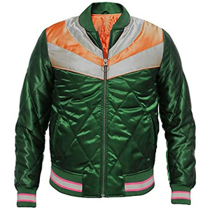 Nuevo diseño personalizado color manga larga OEM servicio hombres personalizado satén bordado satén Varsity chaquetas para hombres - Product Image 1